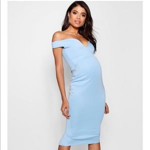 Off the shoulder blue maternity dress *BRAND NEW*
